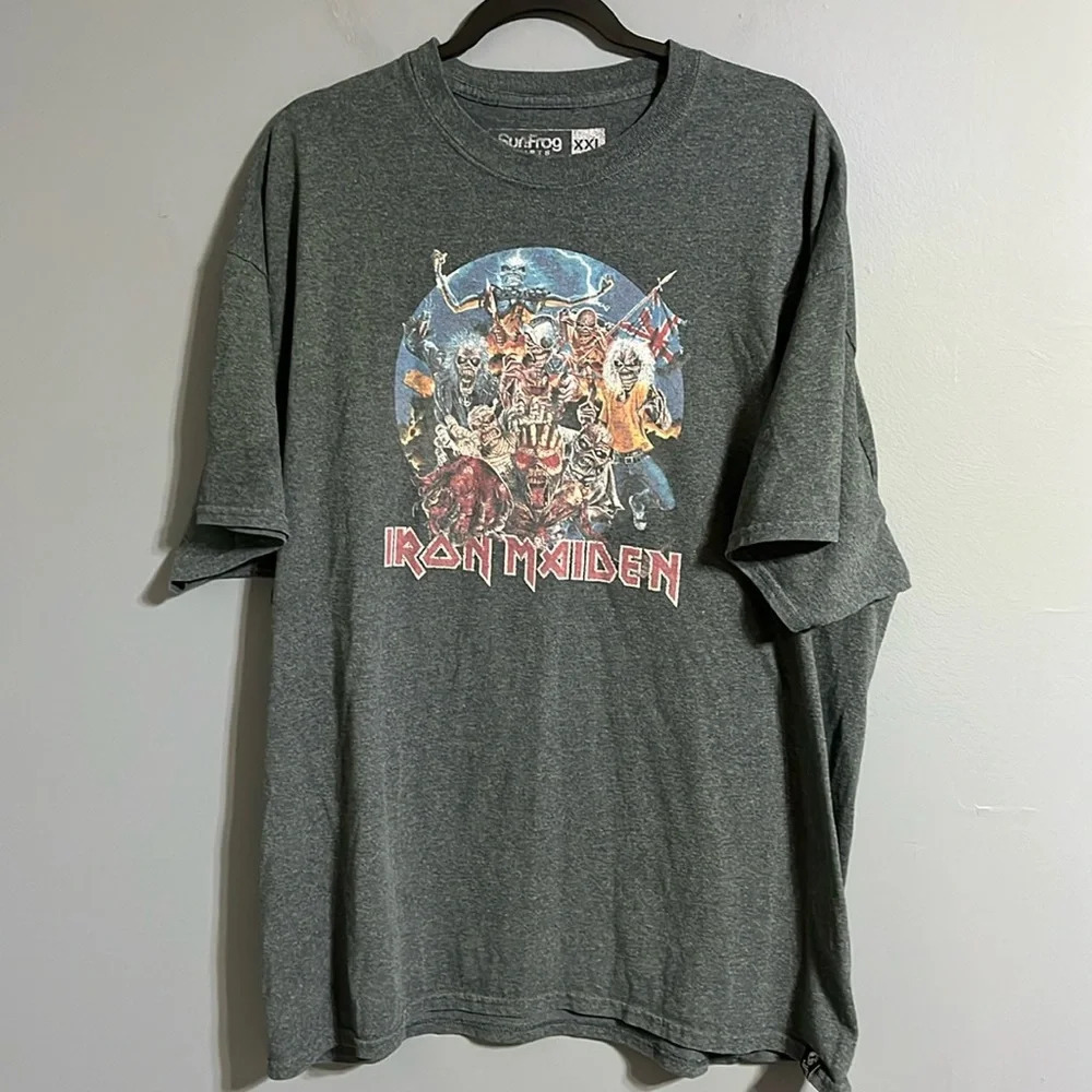 Sun Frog size 2 XL Iron Maiden gray T-shirt